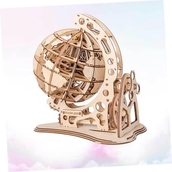 3D Träpussel Dekoration Trä Vintage Globform Hem DIY Ornament