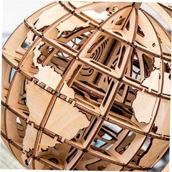 3D Träpussel Dekoration Trä Vintage Globform Hem DIY Ornament