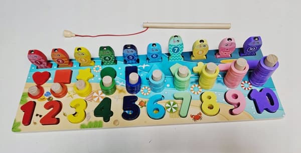 MONTESSORI PUSSEL FISK NUMMER BLOCKAR PUSSEL