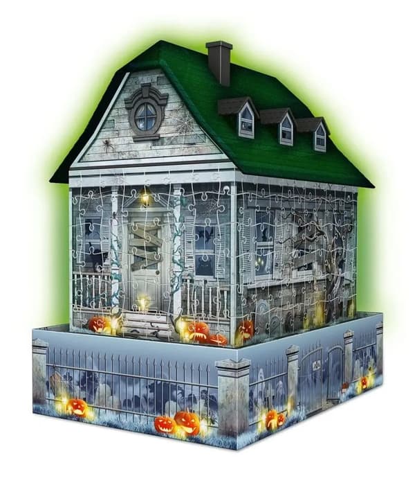 Ravensburger 3D-palapeli Kummitustalo Hohtaa Pimeässä 216 palaa. 112548