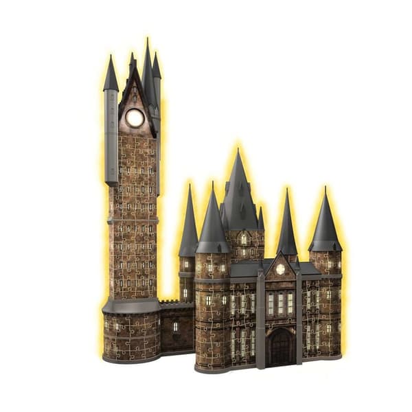Ravensburger 3D-puslespil med bygninger om natten: Hogwarts slotstårn 540 brikker. 115518