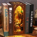 Miniatyrbillede 10 af 11: Gør-det-selv træ 4D puslespil belysning bibliotek boghylde støtte