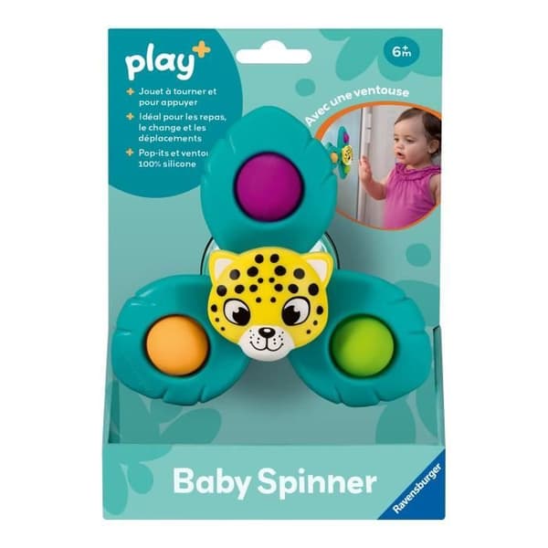 Ravensburger -PLAY+ - Babysnurra Leopard - Från 6 månader - Fransk version - 34012