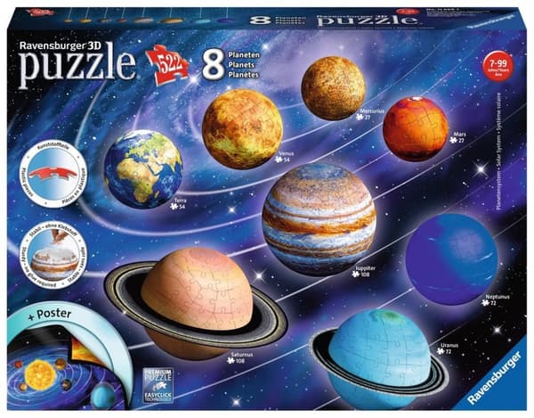 Ravensburger 3D-pussel med planetsystemet