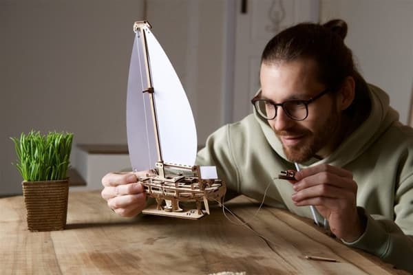 3D Træpuslespil Ocean Yacht uGEARS