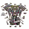 Miniatyrbild 2 av 8: Antikt Mamut XL träpussel