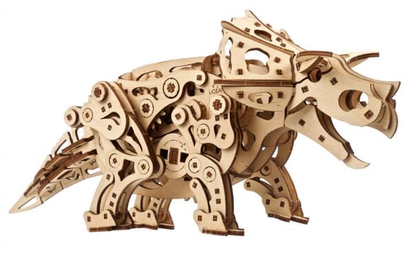 3D Træpuslespil Triceratops Dinosaur uGEARS