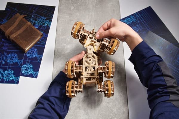 3D Træpuslespil Bemandet Mars Rover uGEARS