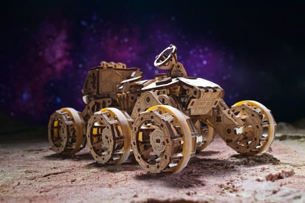 3D Træpuslespil Bemandet Mars Rover uGEARS