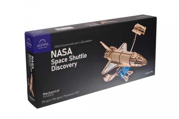 3D-träpussel NASA Discovery rymdfärja uGEARS