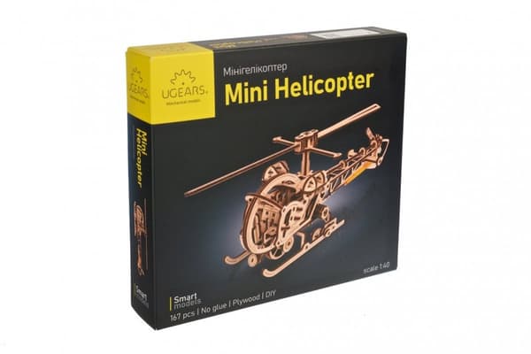 3D Träpussel Mini Helikopter uGEARS Smart