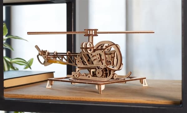 3D Träpussel Mini Helikopter uGEARS Smart