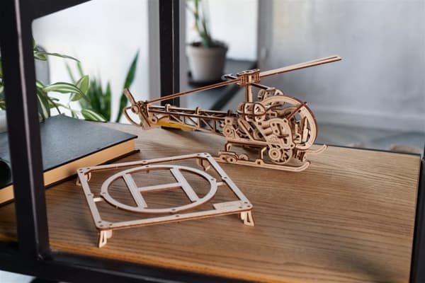 3D Träpussel Mini Helikopter uGEARS Smart