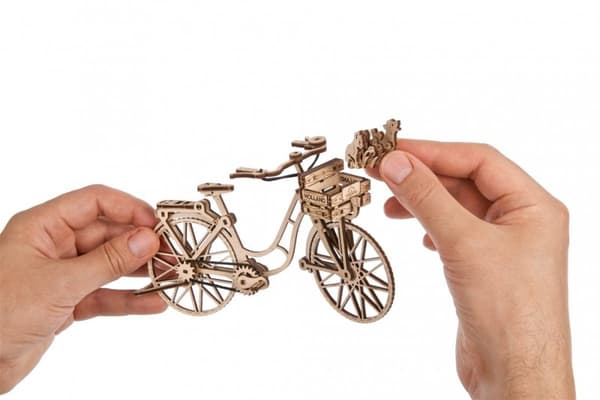 3D Træpuslespil Hollandsk Cykel uGEARS