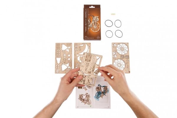 3D Træpuslespil Hollandsk Cykel uGEARS