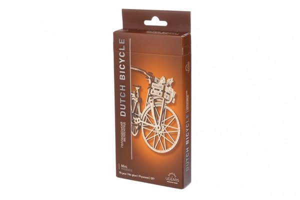 3D Træpuslespil Hollandsk Cykel uGEARS