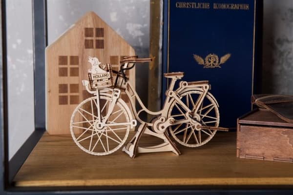 3D Træpuslespil Hollandsk Cykel uGEARS