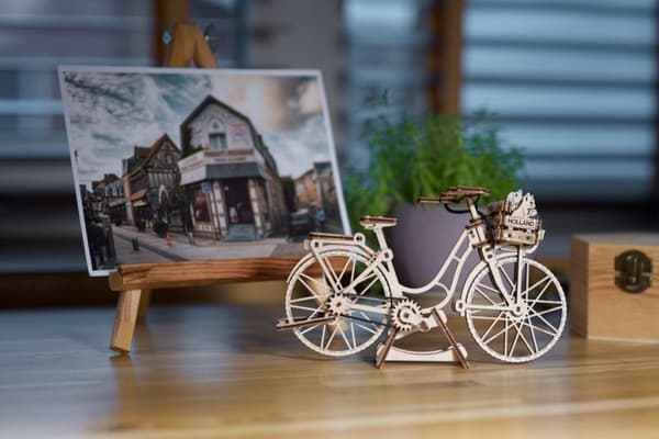 3D Træpuslespil Hollandsk Cykel uGEARS