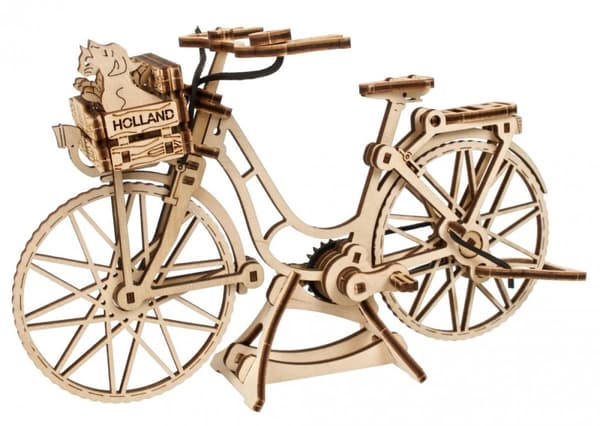 3D Træpuslespil Hollandsk Cykel uGEARS