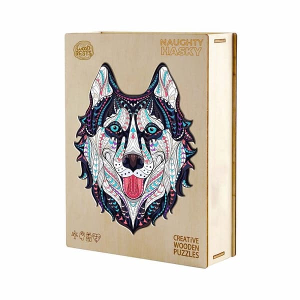 Puinen palapeli MERRY HUSKY L