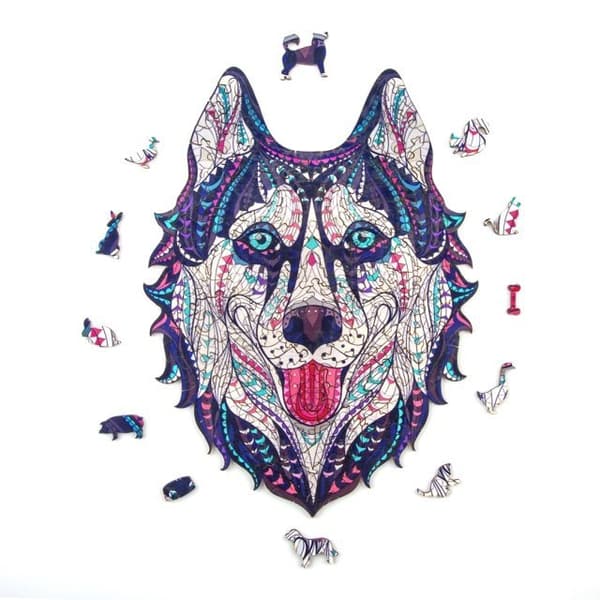Puinen palapeli MERRY HUSKY L