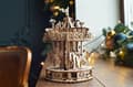 Miniatyrbillede 10 af 10: 3D Træpuslespil Karrusel uGEARS