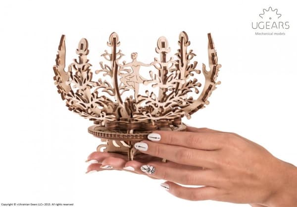 3D Træpuslespil Spilledåse - Blomst uGEARS