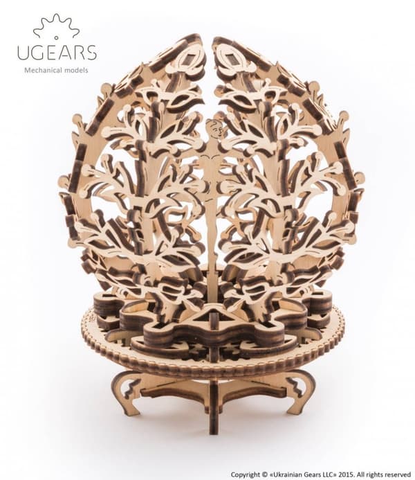 3D Træpuslespil Spilledåse - Blomst uGEARS