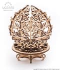 Miniatyrbillede 2 af 10: 3D Træpuslespil Spilledåse - Blomst uGEARS