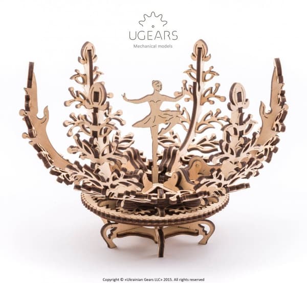 3D Træpuslespil Spilledåse - Blomst uGEARS