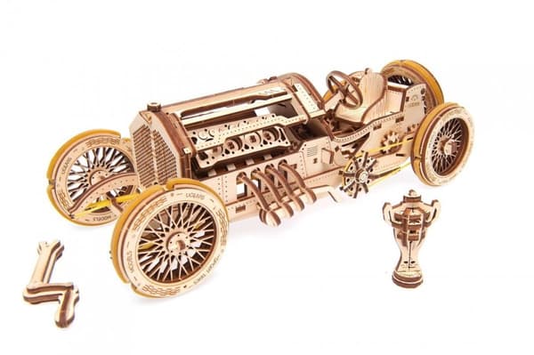 3D-puinen palapeliauto U-9 Grand Prix uGEARS