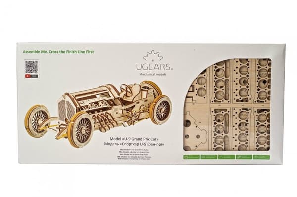 3D-puinen palapeliauto U-9 Grand Prix uGEARS