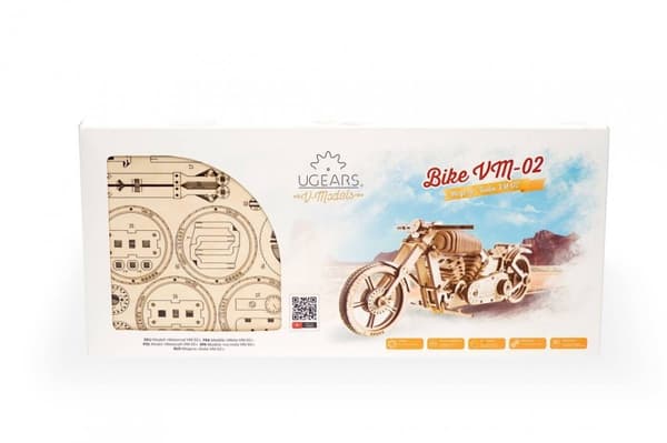 3D Træpuslespil Motorcykel VM-02 uGEARS
