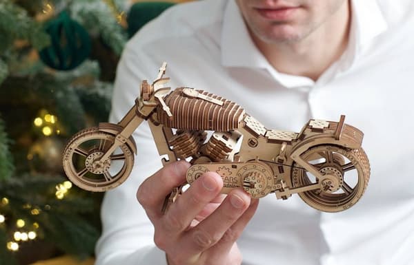 3D Træpuslespil Motorcykel VM-02 uGEARS