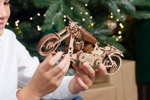 3D Træpuslespil Motorcykel VM-02 uGEARS