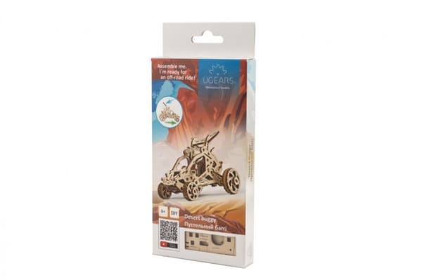 3D Træpuslespil Ørken Mini Buggy uGEARS