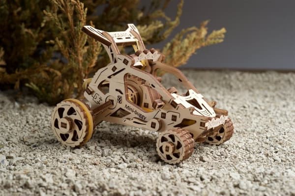 3D Træpuslespil Ørken Mini Buggy uGEARS