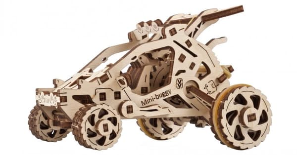 3D Træpuslespil Ørken Mini Buggy uGEARS