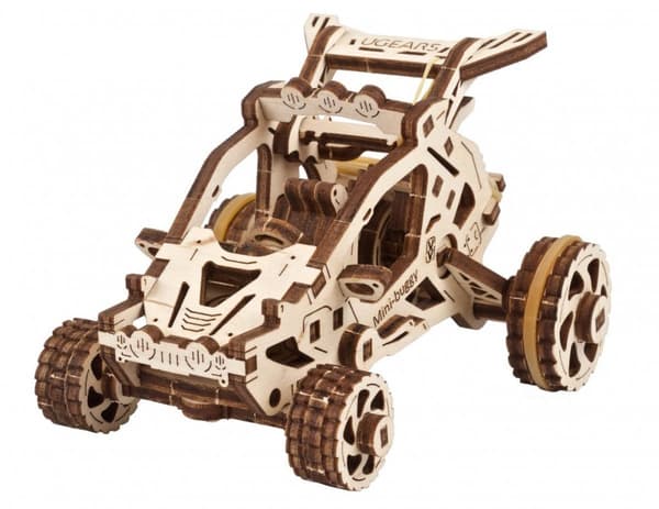 3D Træpuslespil Ørken Mini Buggy uGEARS