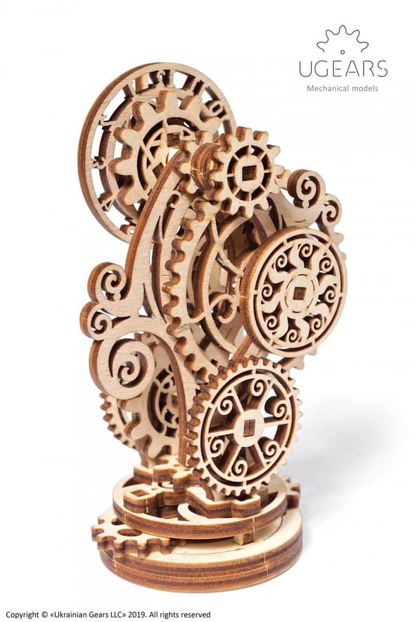 3D-puslespil i træ med steampunk-ur 2.0 uGEARS