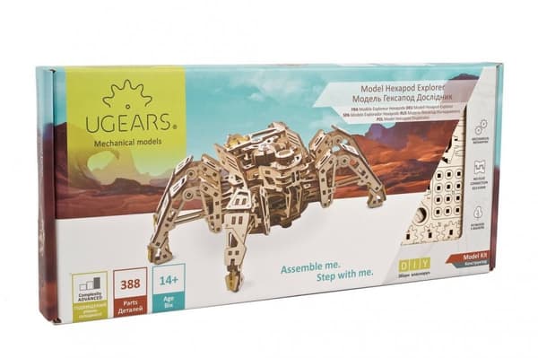 3D Träpussel Hexapod Utforskare uGEARS