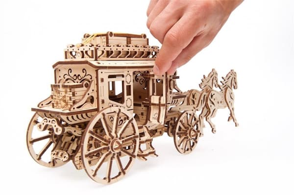 3D Träpussel Postvagn uGEARS