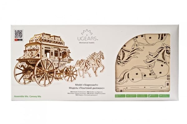 3D Träpussel Postvagn uGEARS