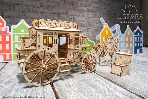 3D Träpussel Postvagn uGEARS