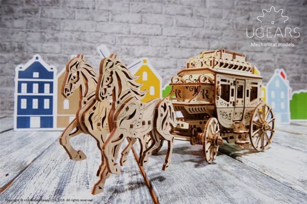 3D Träpussel Postvagn uGEARS