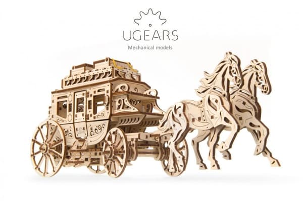 3D Träpussel Postvagn uGEARS