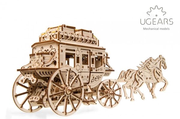 3D Träpussel Postvagn uGEARS