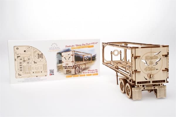 3D-träpusselvagn för VM-03 uGEARS traktormodell