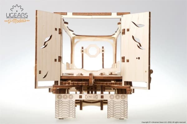 3D-träpusselvagn för VM-03 uGEARS traktormodell