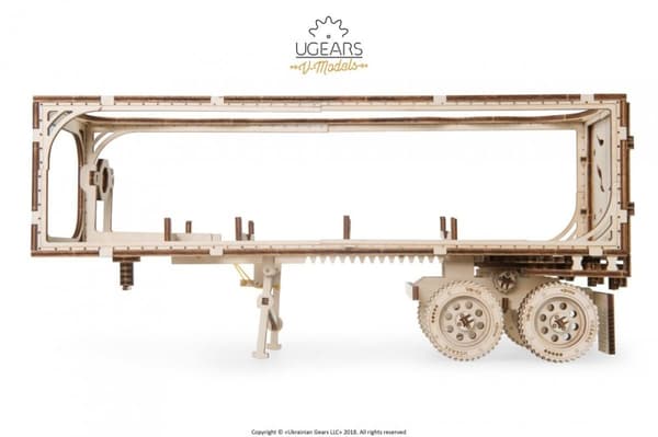 3D-träpusselvagn för VM-03 uGEARS traktormodell